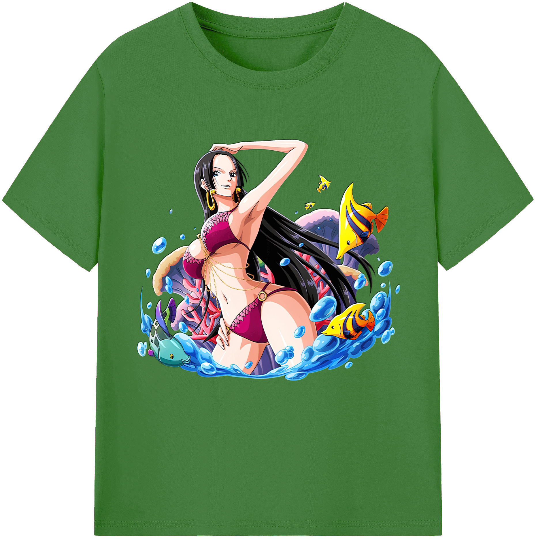 ワンピース ボア・ハンコック ONE PIECE Boa·Hancock レディースカジュアルプリントTシャツ（綿100％）